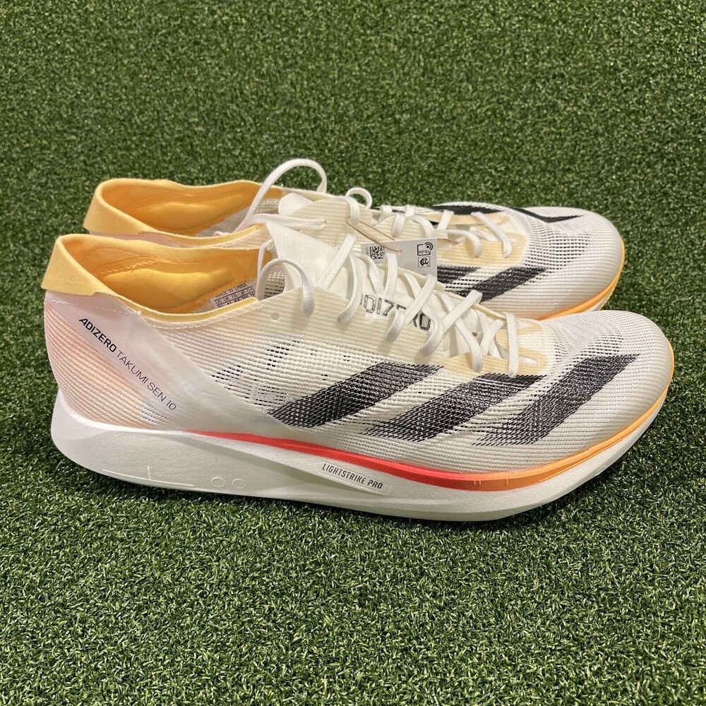 Adidas Adizero Takumi Sen Running Shoe Tan Ivory Pack IG8202 Mens Size 11.5